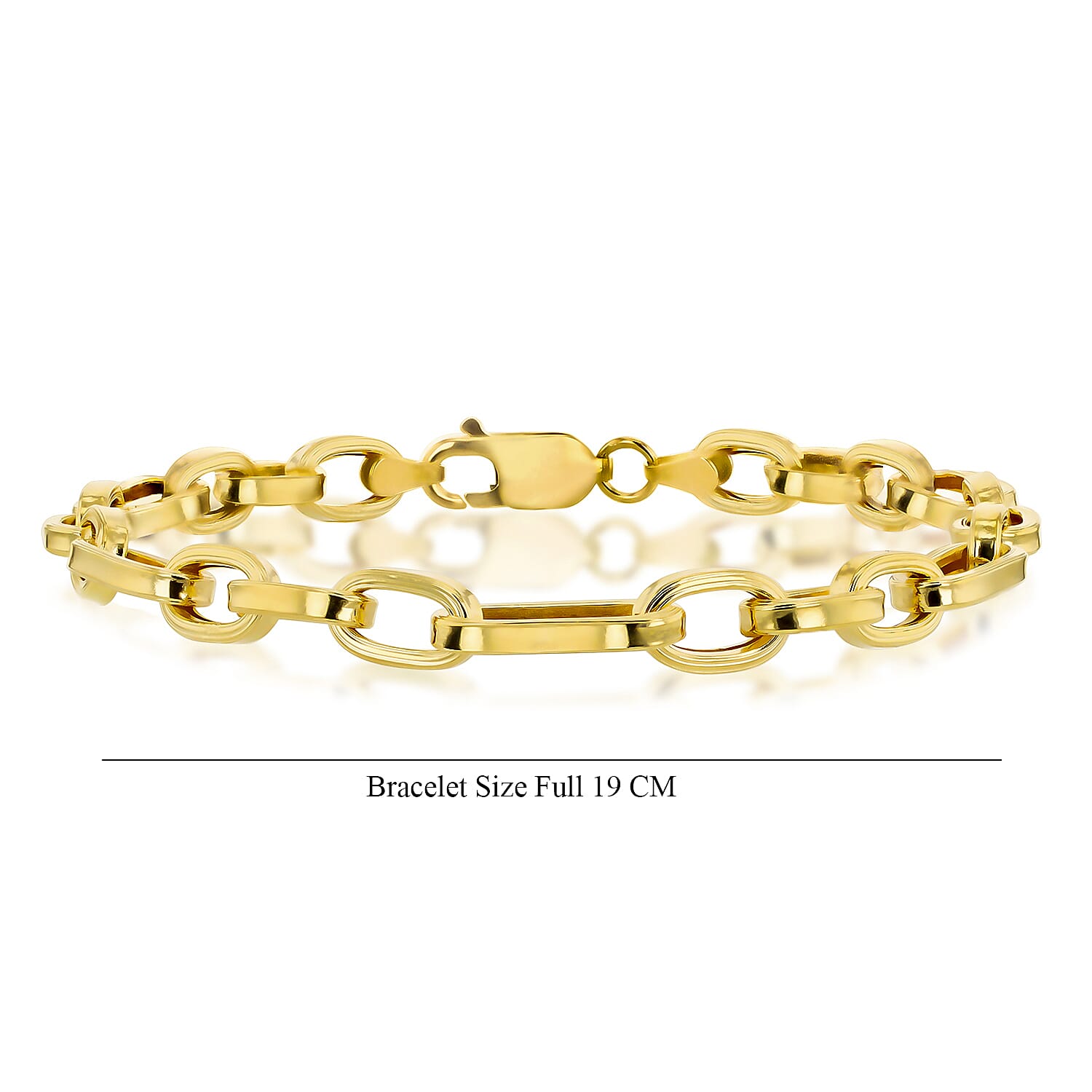 Fancy Figaro Bracelet in 9K Yellow Gold 7.5 Inch 7567355 2
