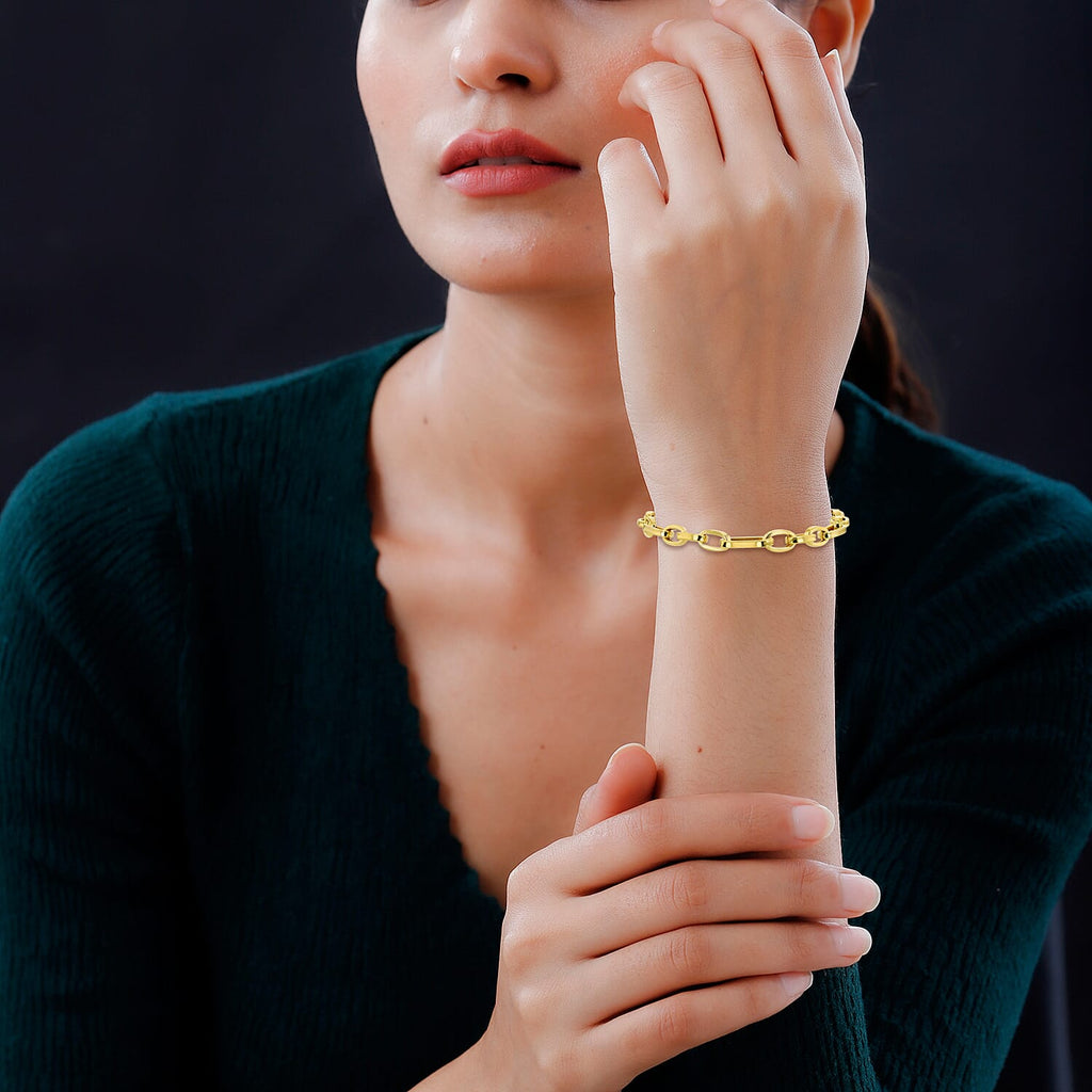 9K Yellow Gold  Bracelet (Size - 7.5),  Gold Wt. 5.1 Gms