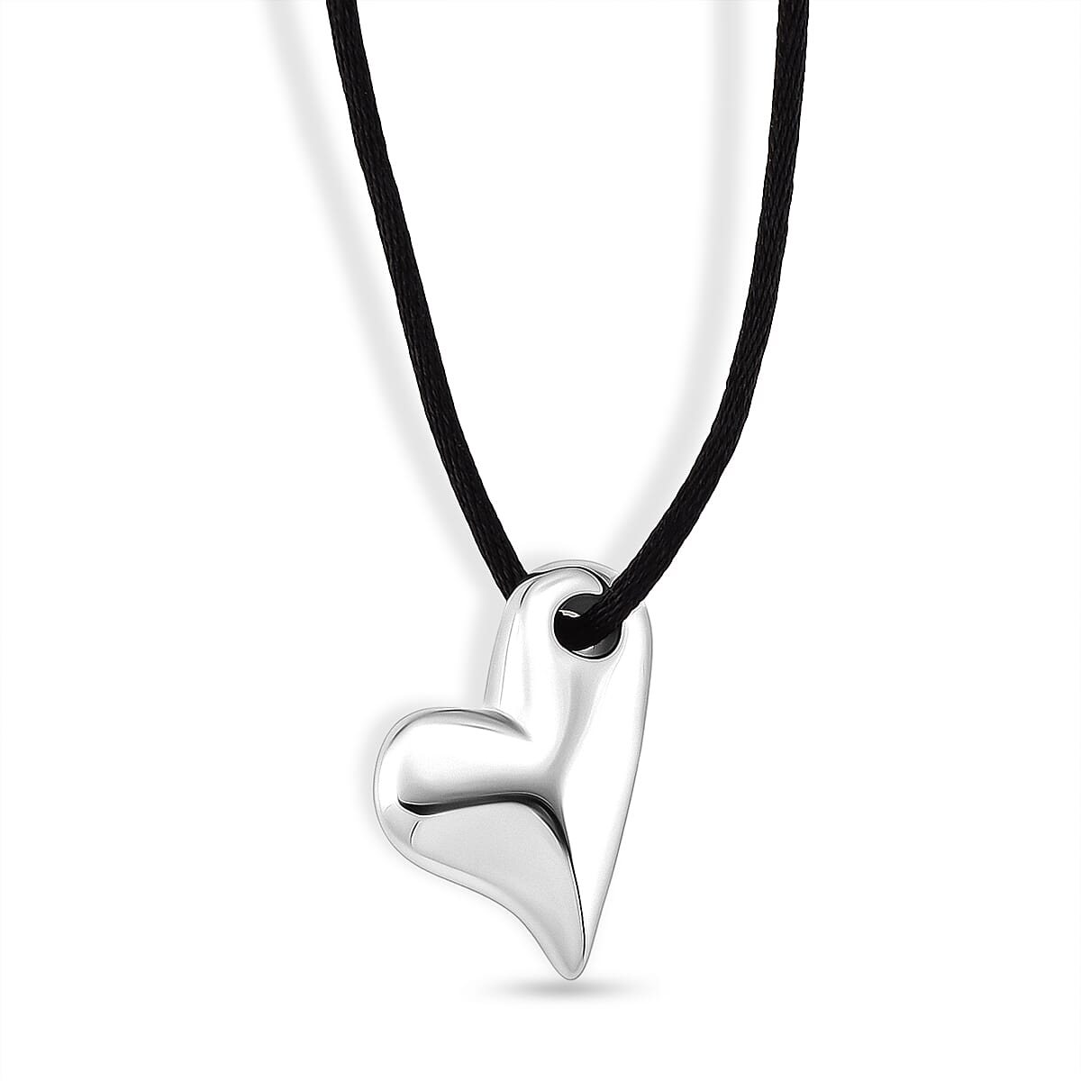Heart Motif Adjustable Necklace (Size 28-32) in Silver Tone V32515160 0