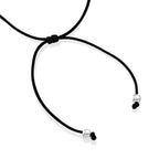 Heart Motif Adjustable Necklace (Size 28-32) in Silver Tone