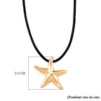 Starfish Motif Adjustable Necklace (Size Upto32) With Silk Cord