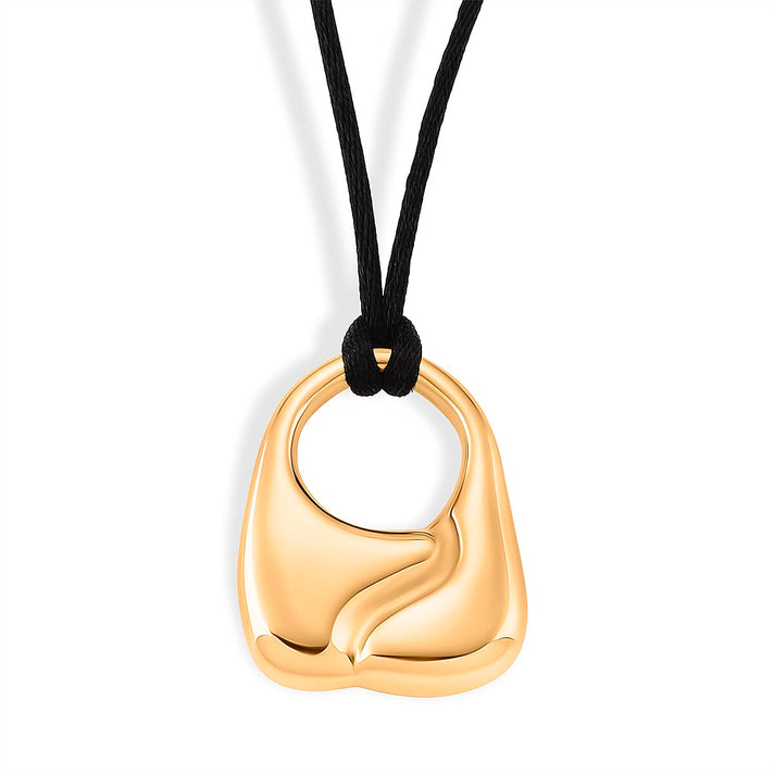 Abstract Form Adjustable Necklace (Size 28-32) in Yellow Gold Tone V32562176 1
