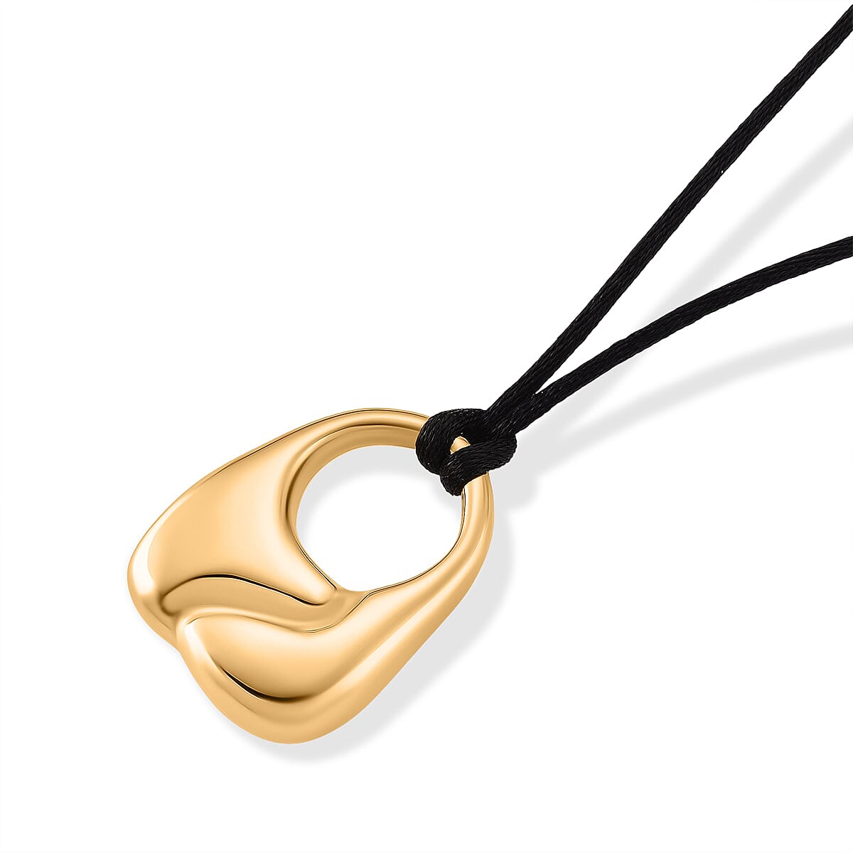Abstract Form Adjustable Necklace (Size 28-32) in Yellow Gold Tone V32512534 4