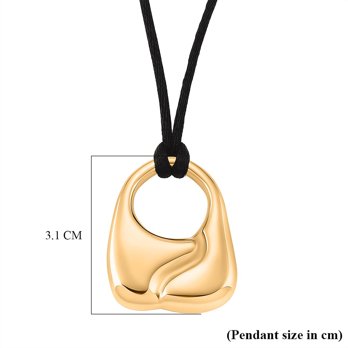 Abstract Form Adjustable Necklace (Size 28-32) in Yellow Gold Tone V32512534 6
