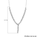 Designer Inspired Natural Diamond Necklace (Size - 18) with Lobster Clasp in White