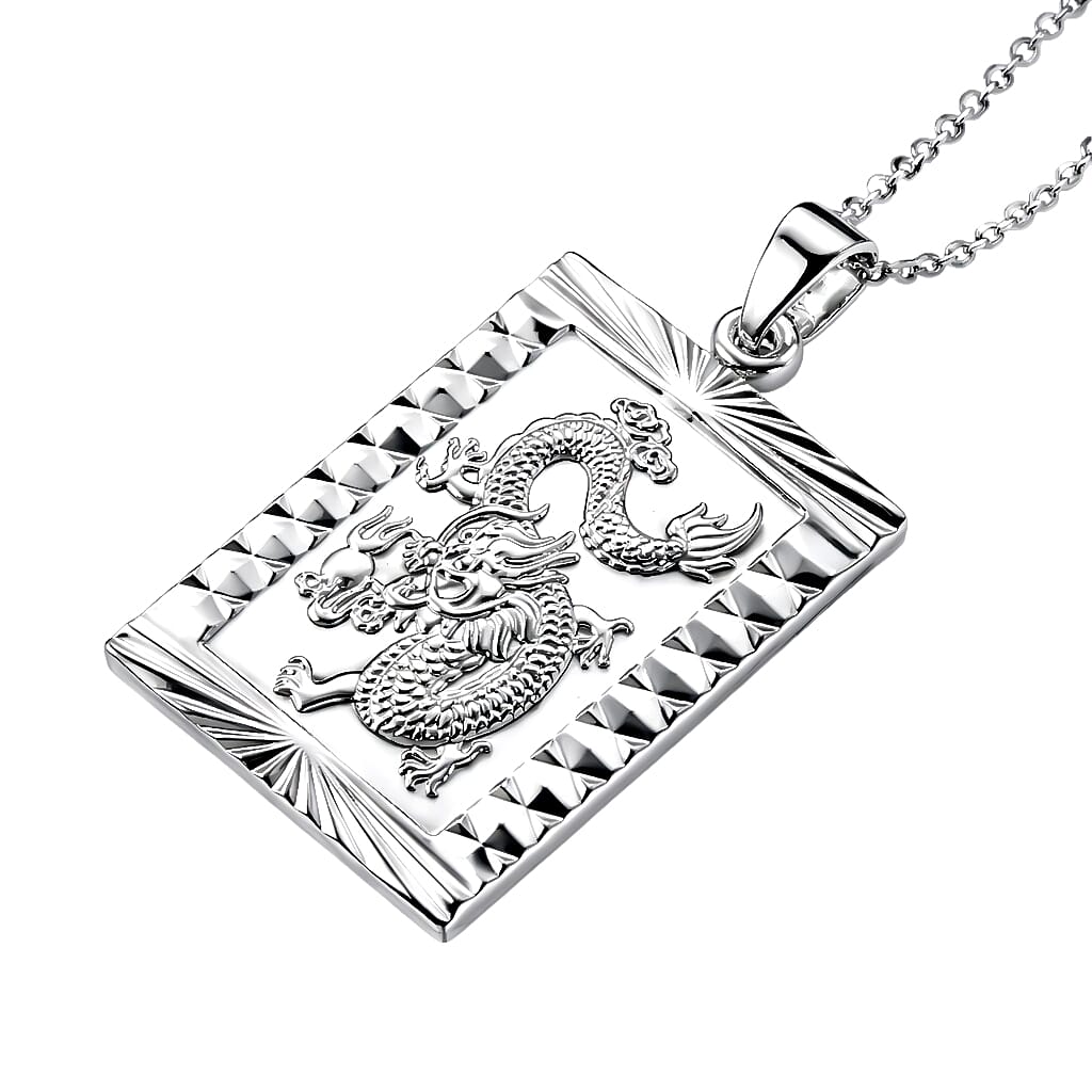 Dragon Emblem Necklace (Size - 20+2 Ext) V32513651 4