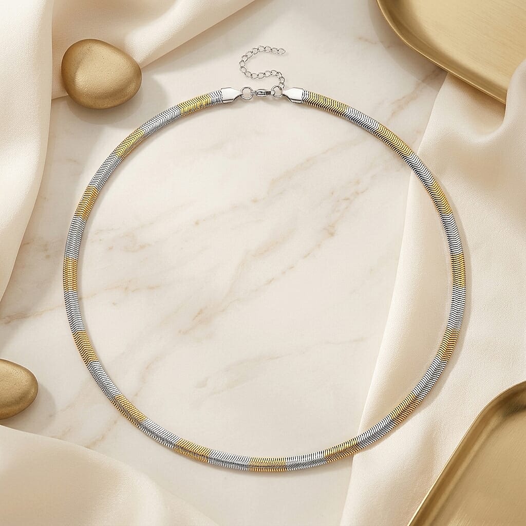 Serpent Necklace (Size - 20-2 Ext) in Dual Tone 8266575 1