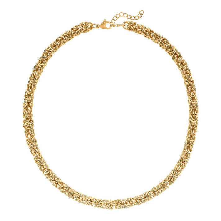 Byzantine Link Necklace (Size 20) in Yellow Gold Plated 8306857 1
