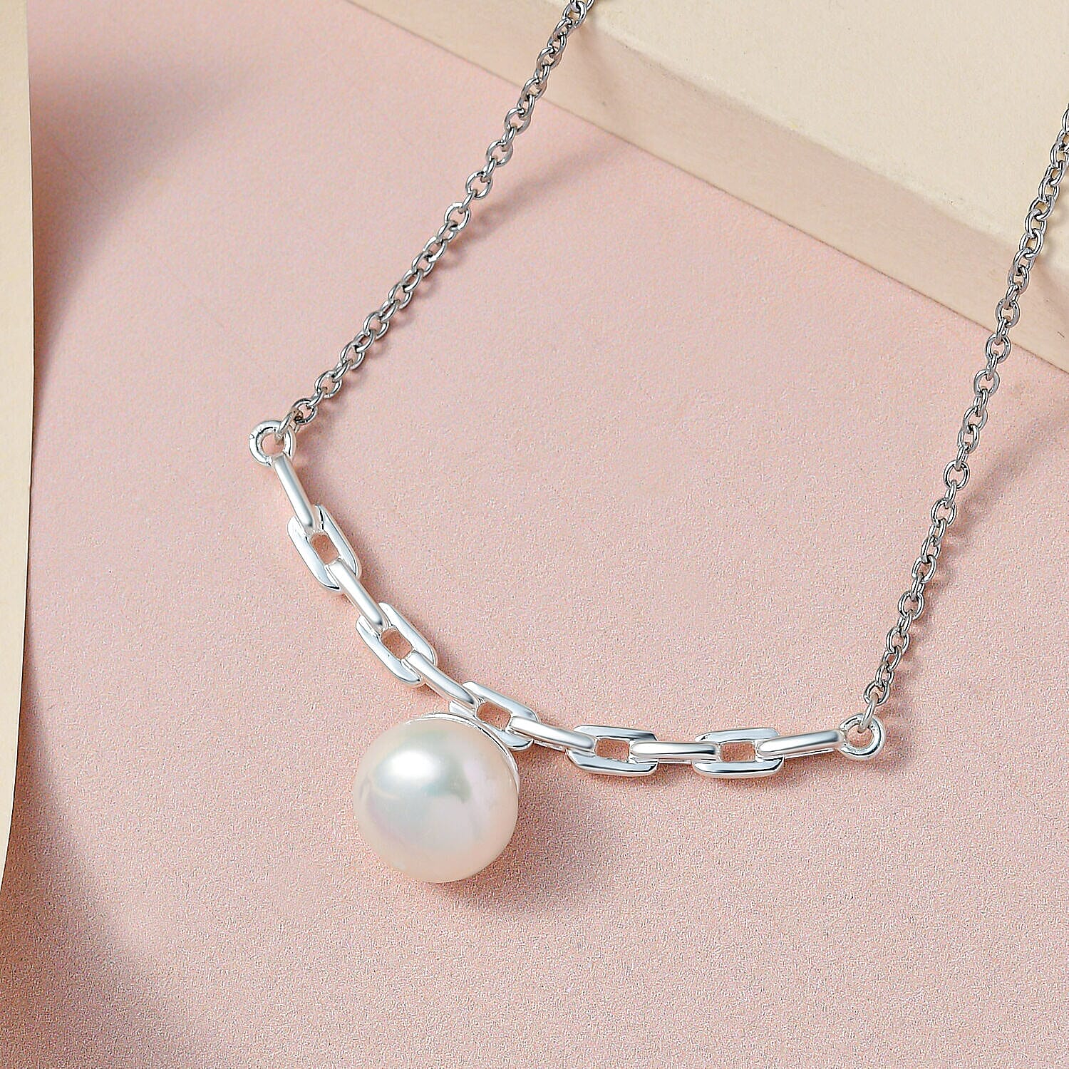 Fresh Water Pearl Necklace in Sterling Silver (Size - 20) 7271288 3