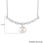 Fresh Water Pearl Necklace in Sterling Silver (Size - 20)