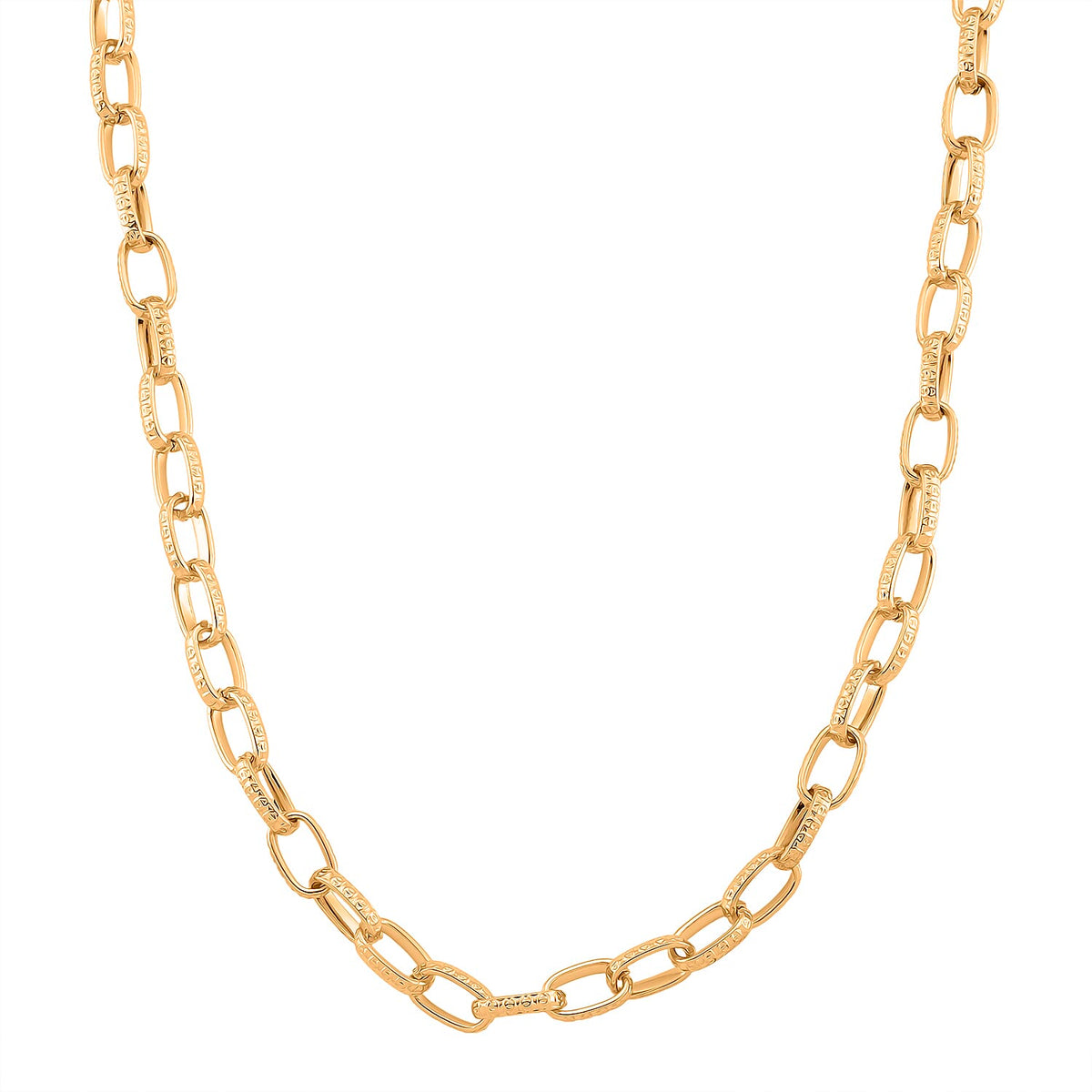 Chunky Paperclip Necklace (Size - 20 - 2 Inch Ext) in Yellow Gold Plated 8282943 2