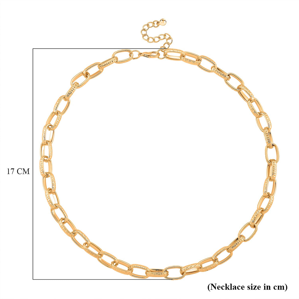 Chunky Paperclip Necklace (Size - 20 - 2 Inch Ext) in Yellow Gold Plated 8282943 14
