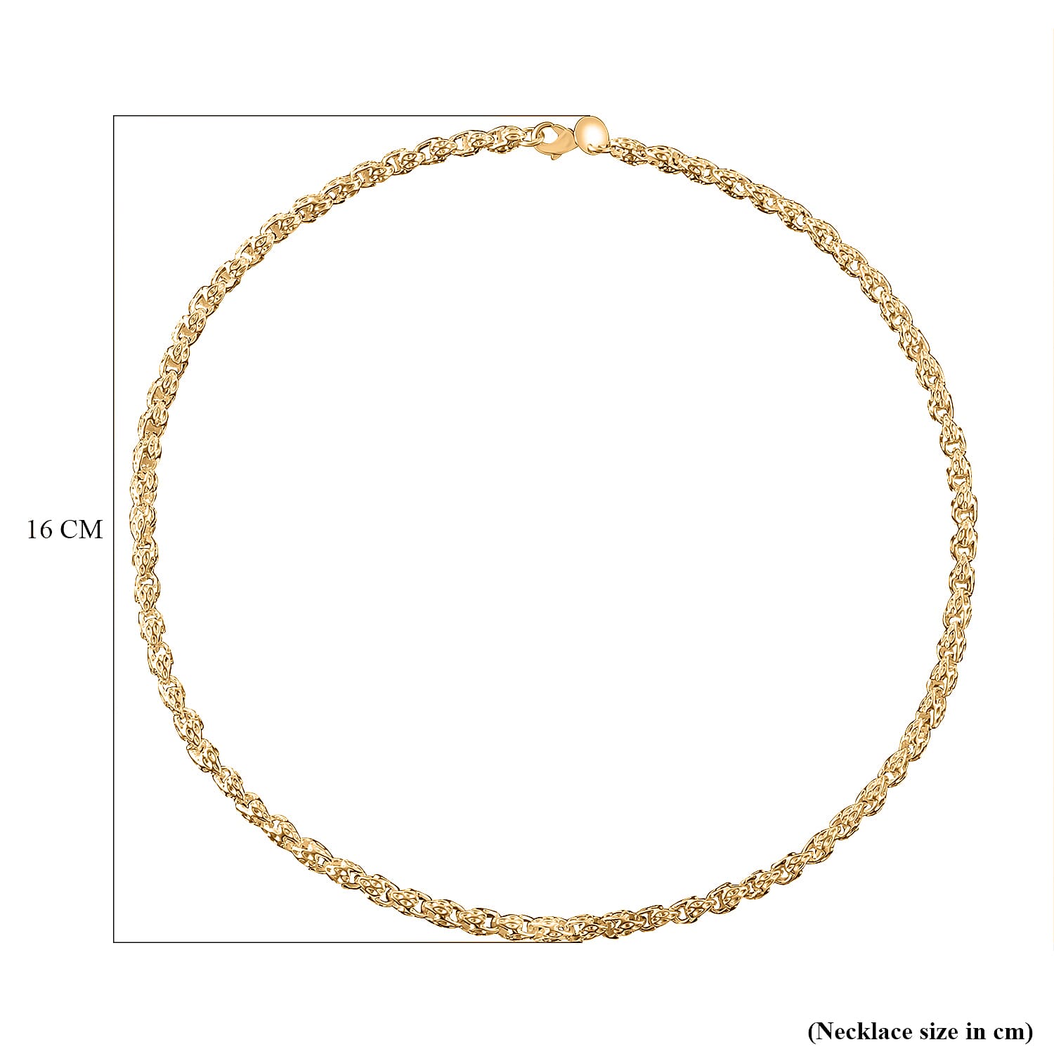 Yellow Gold Tone Necklace (Size - 20) 8312845 6