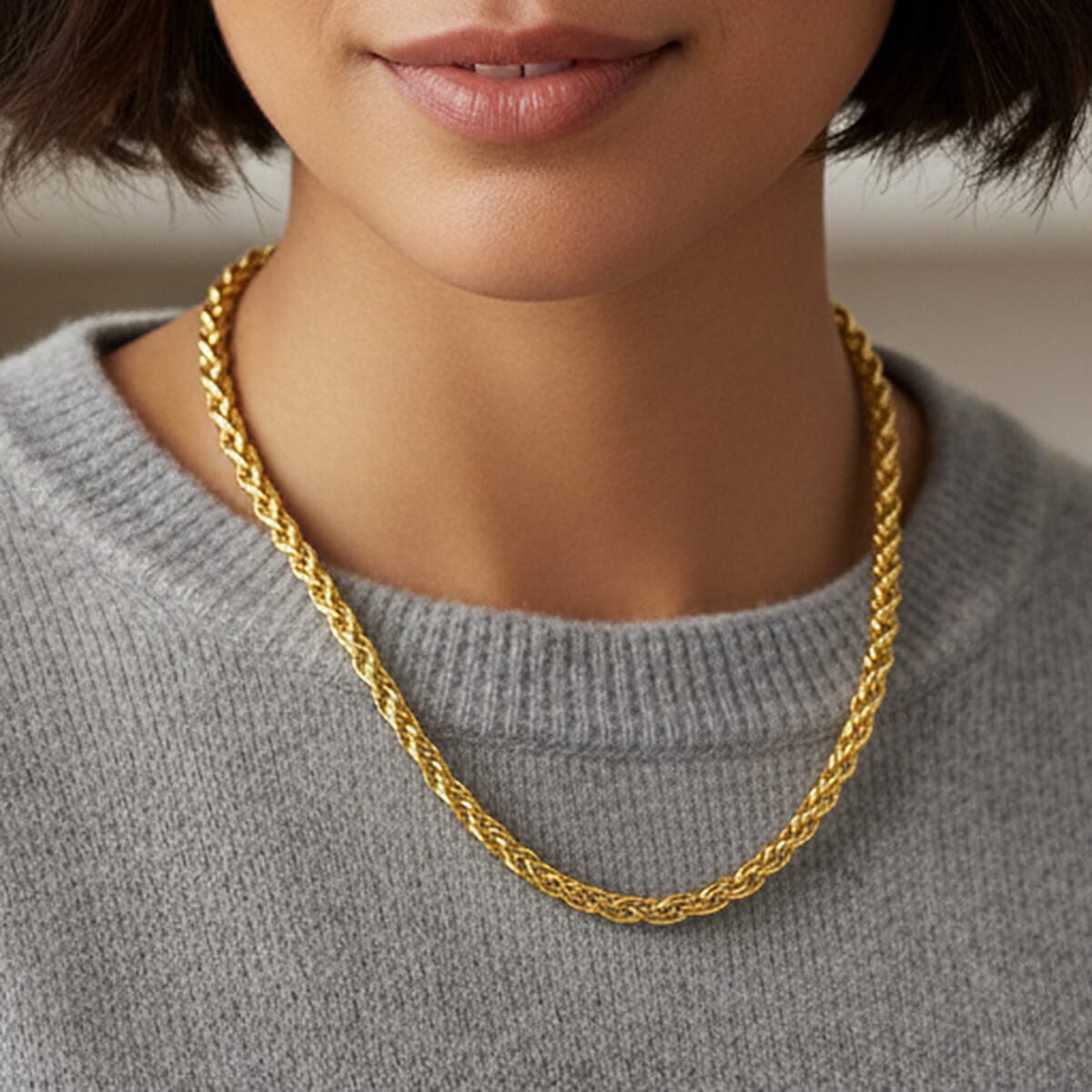 Designer Inspired - Handmade Spiga Necklace (Size - 22) with Lobster Clasp Yellow 8319559 6