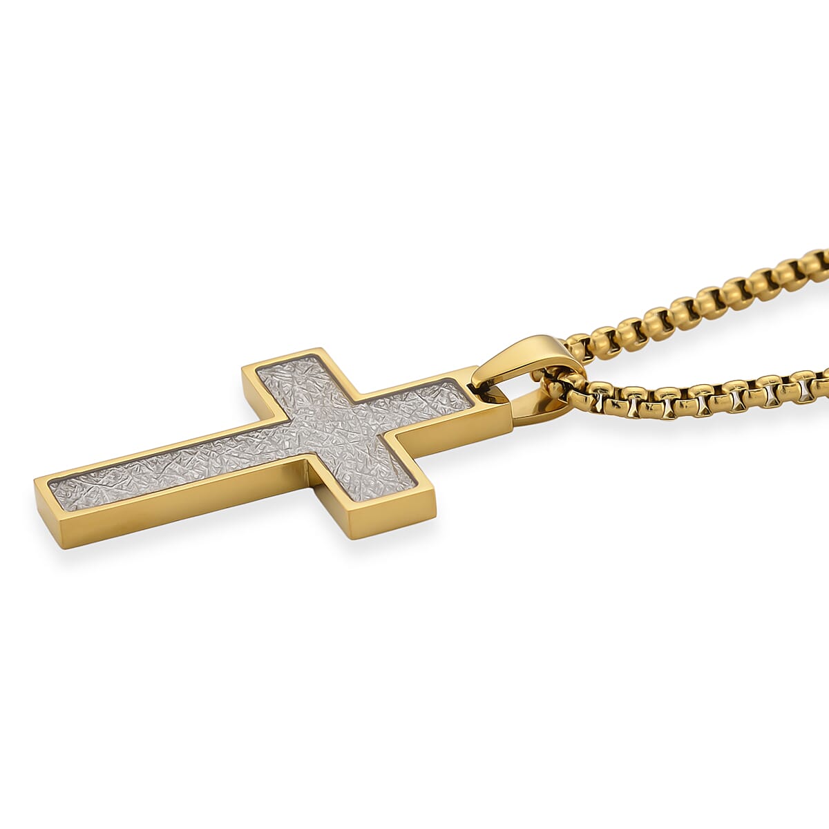 Cross Necklace (Size - 24 - 2 Ext) in Yellow Gold Tone 8250053 10