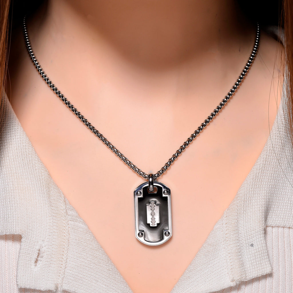 Pendent with Chain (Size - 24 - 2 Ext) in Dual Colour Tone