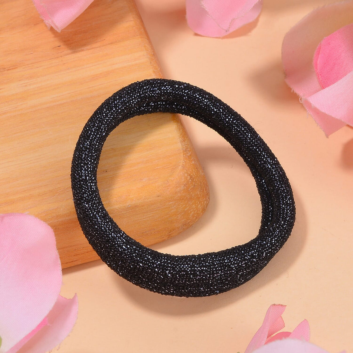 Set of 100 Hair Cotton Bands - Black 7691602 2