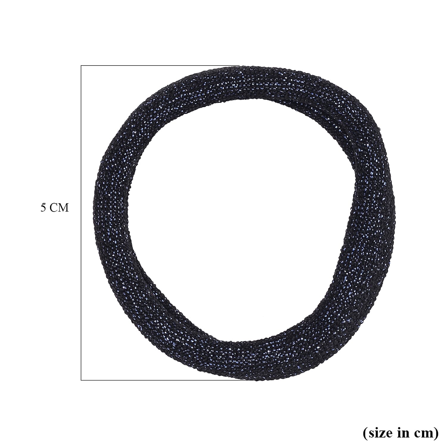 Set of 100 Hair Cotton Bands - Black 7691602 4