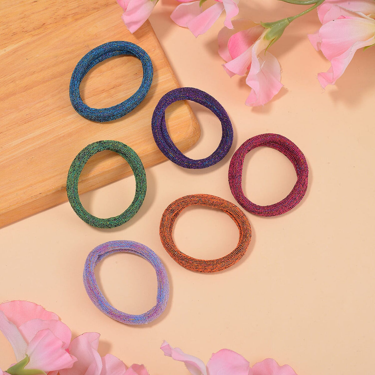 Set of 100 Cotton Hair Band - Multi 7691566 1