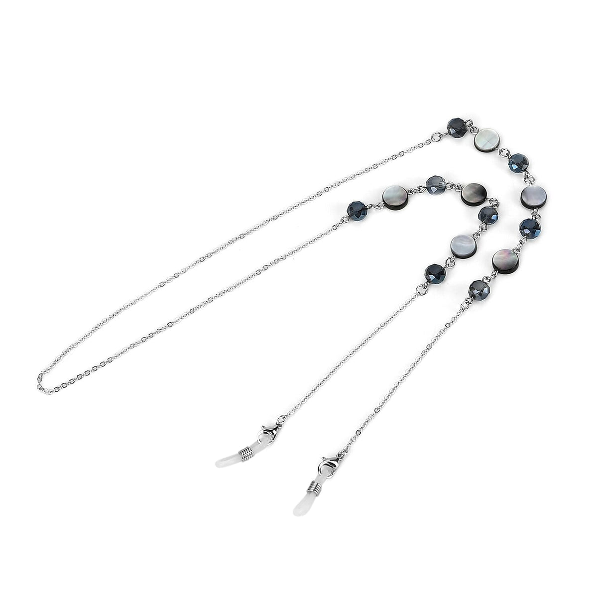 Set of 3 Crystal Beaded Eyeglass Chains with 20 Rubber Rings 7831996 1