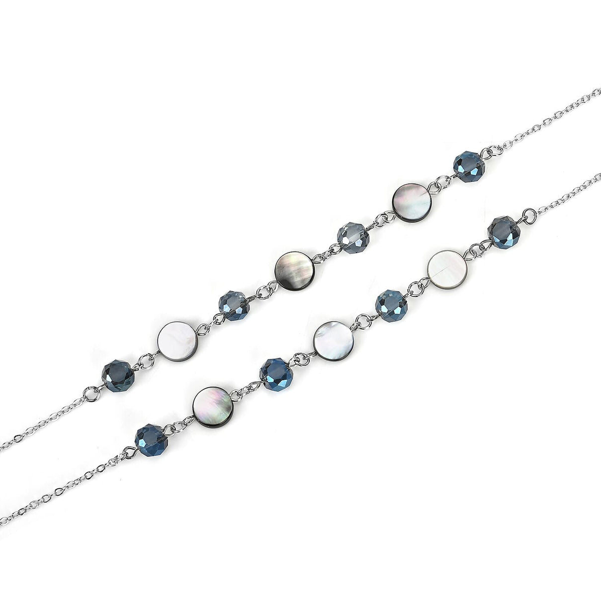 Set of 3 Crystal Beaded Eyeglass Chains with 20 Rubber Rings 7831996 2