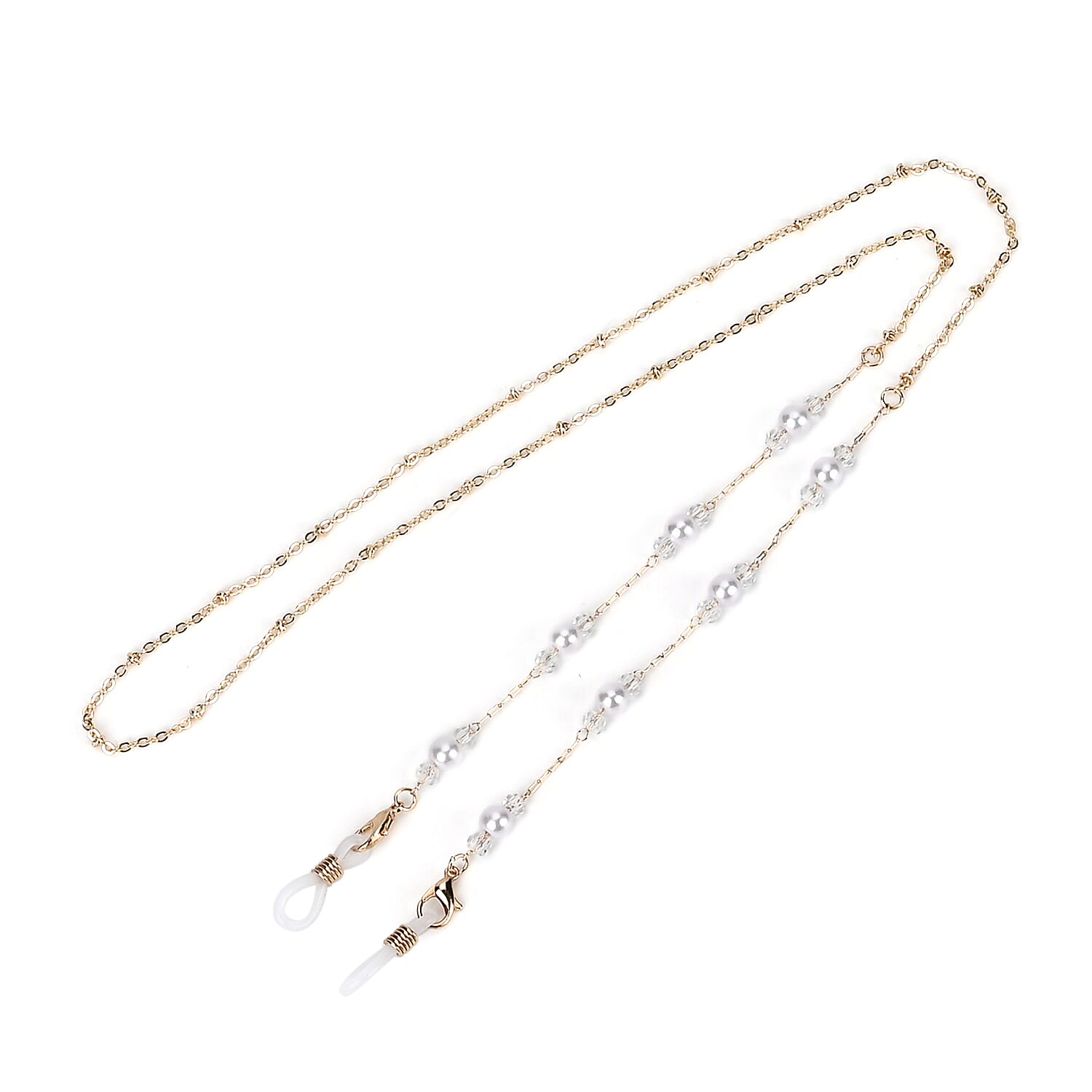 Set of 3 Crystal Beaded Eyeglass Chains with 20 Rubber Rings 7831996 3