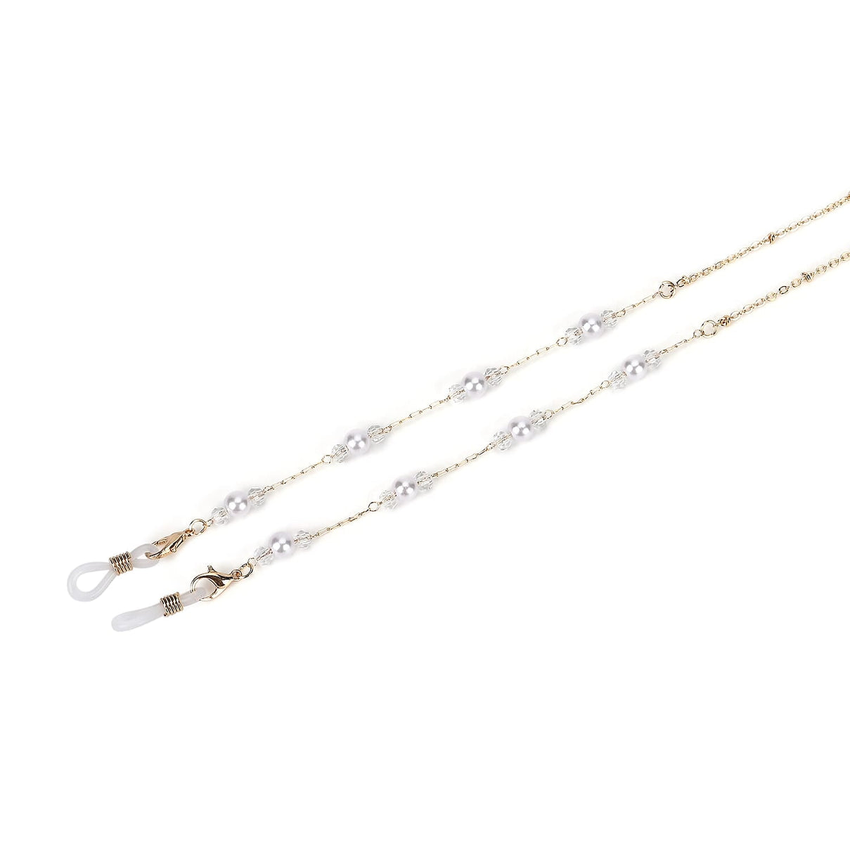 Set of 3 Crystal Beaded Eyeglass Chains with 20 Rubber Rings 7831996 4