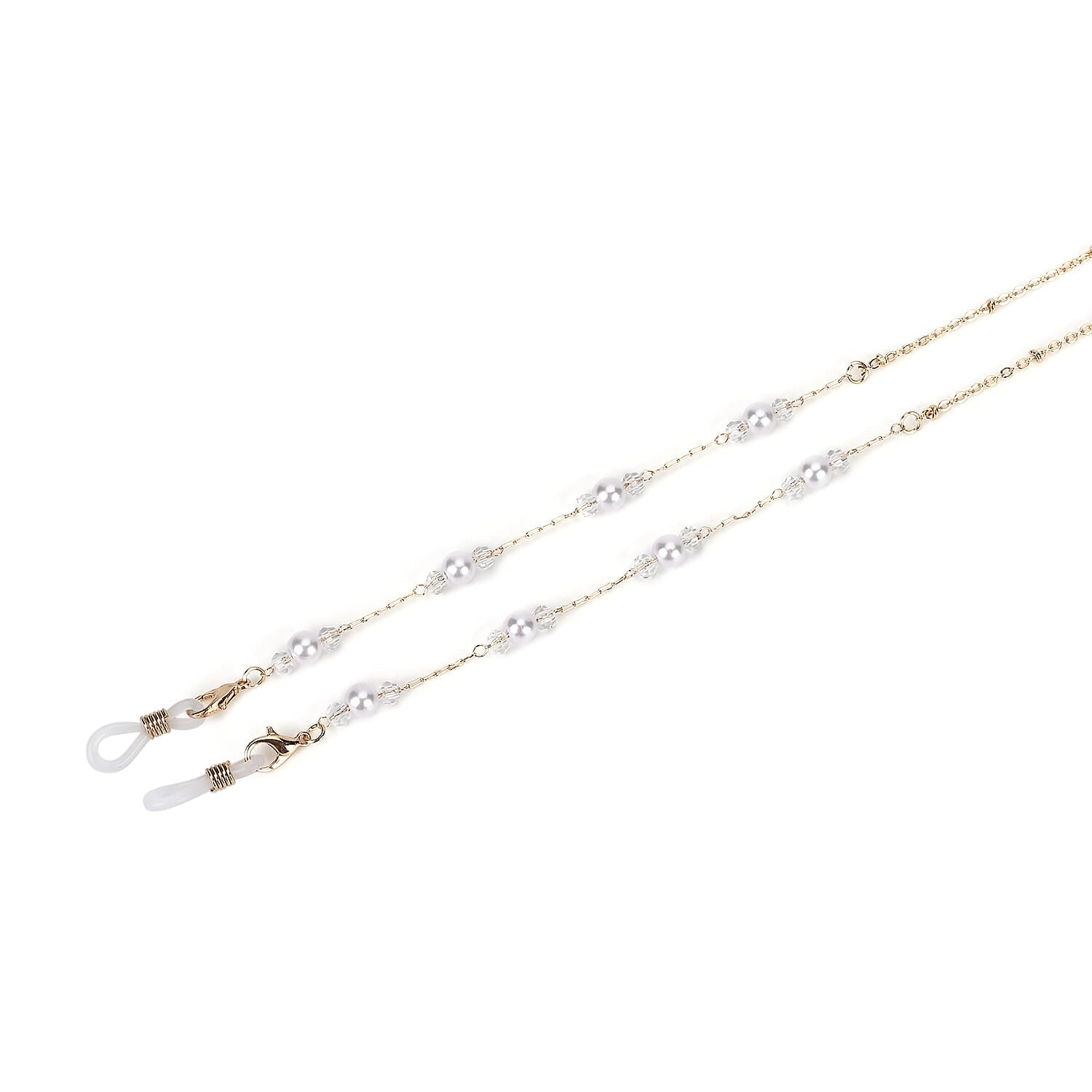 Set of 3 Crystal Beaded Eyeglass Chains with 20 Rubber Rings 7831996 4