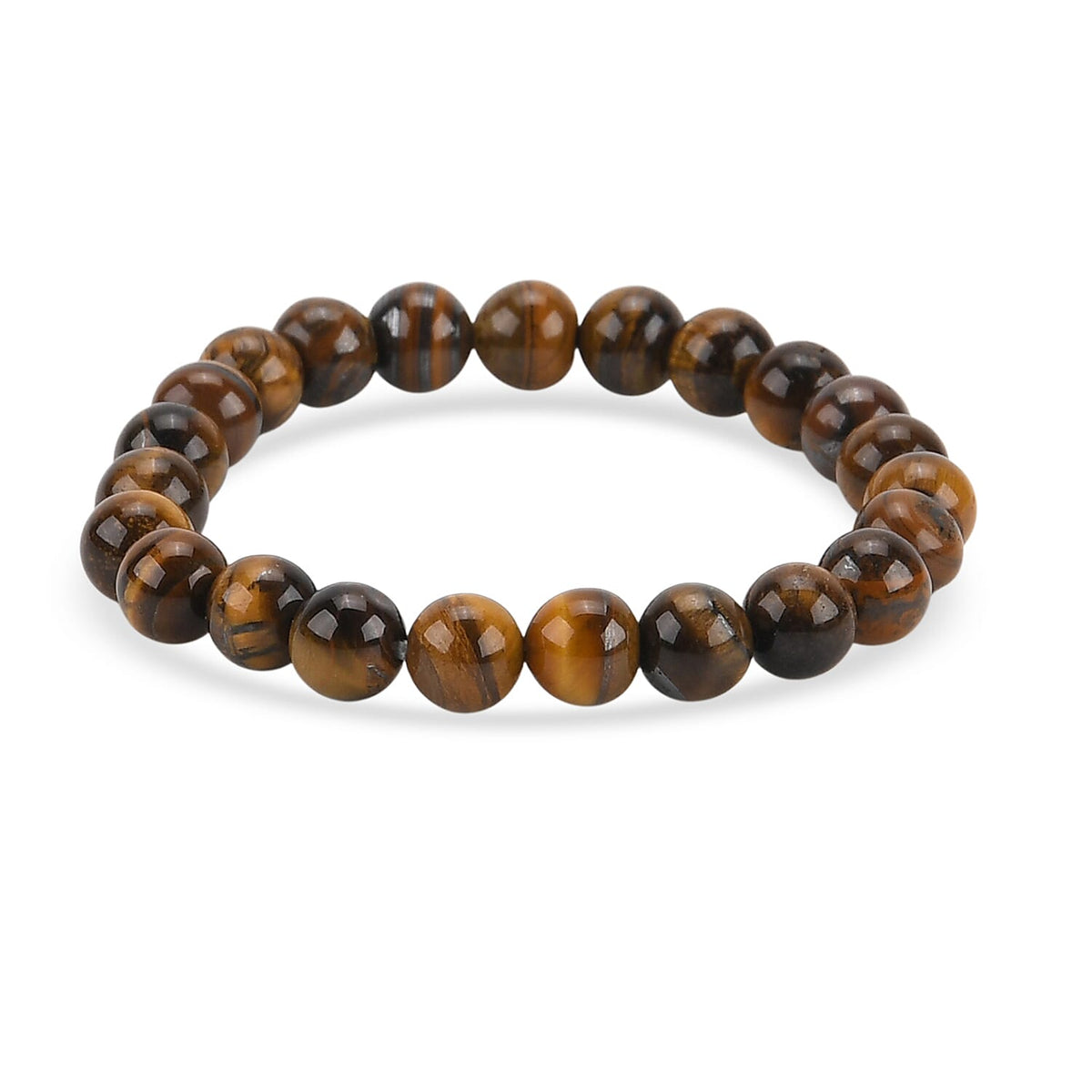 80 Genuine Gemstone Frame Collection with Bracelet (Size 7 Stretchable) - Tiger Eye 8252518 3