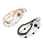Set of 2 Stylish Beaded Phone Charms Chain - Gold & Black