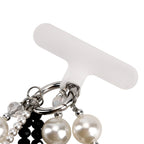 Set of 2 Stylish Beaded Phone Charms Chain - Gold & Black