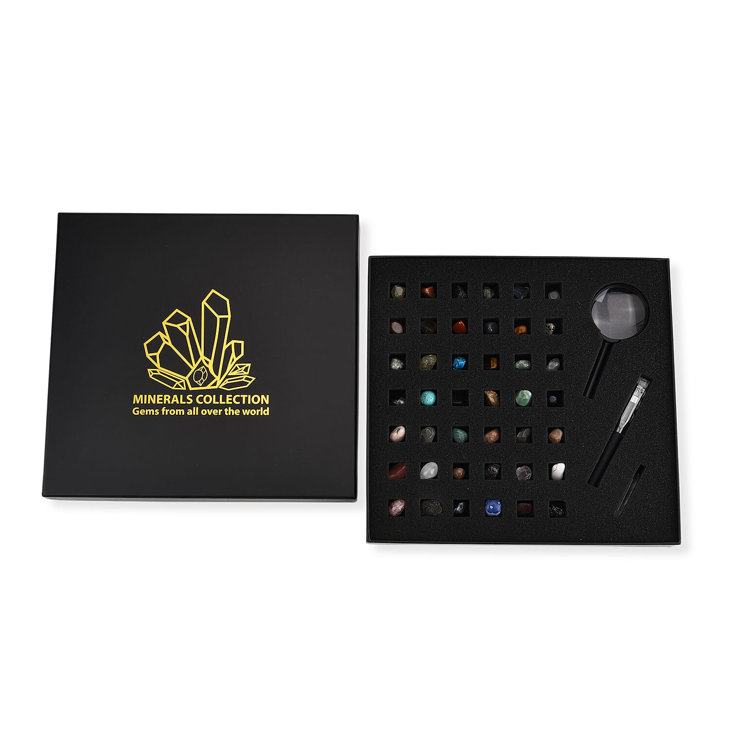 COLLECTOR'S EDITION - The Mineral Collection - 45 in 1 Comprehensive Set with Magnifying Glass V32517925 3