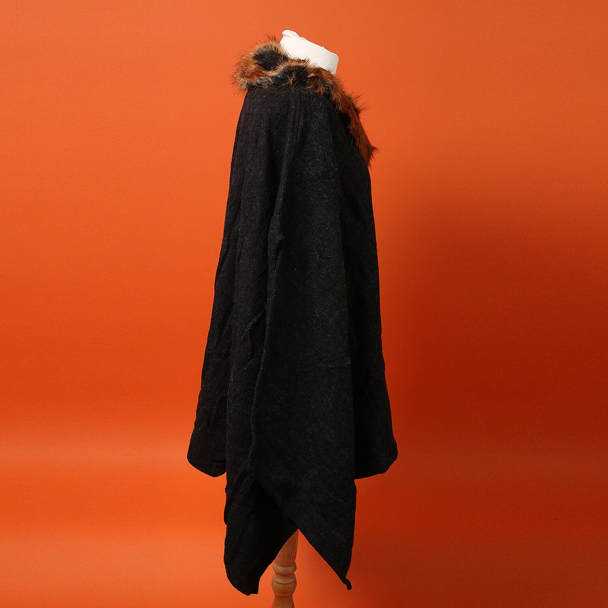 Faux-Fur Poncho Women's Jumper - Orange 6062724 1