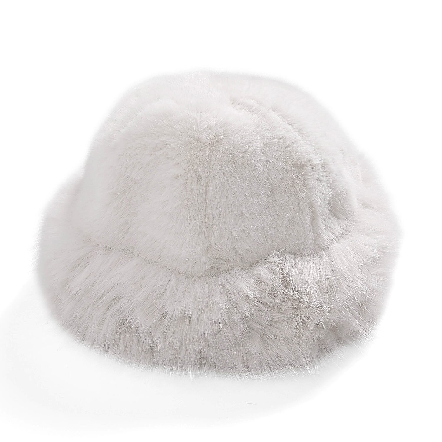 Faux Fur Scarf - Hat Two-Piece Set (One Size) - White 8247464 6