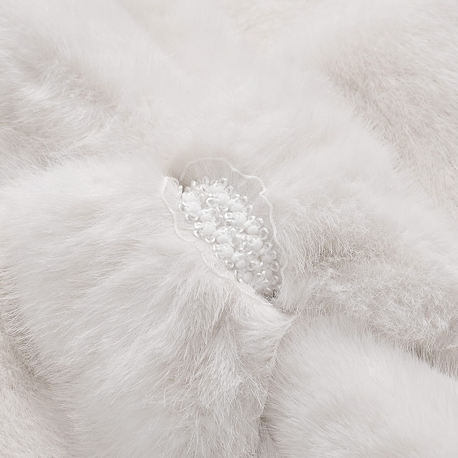 Faux Fur Scarf - Hat Two-Piece Set (One Size) - White 8247464 7