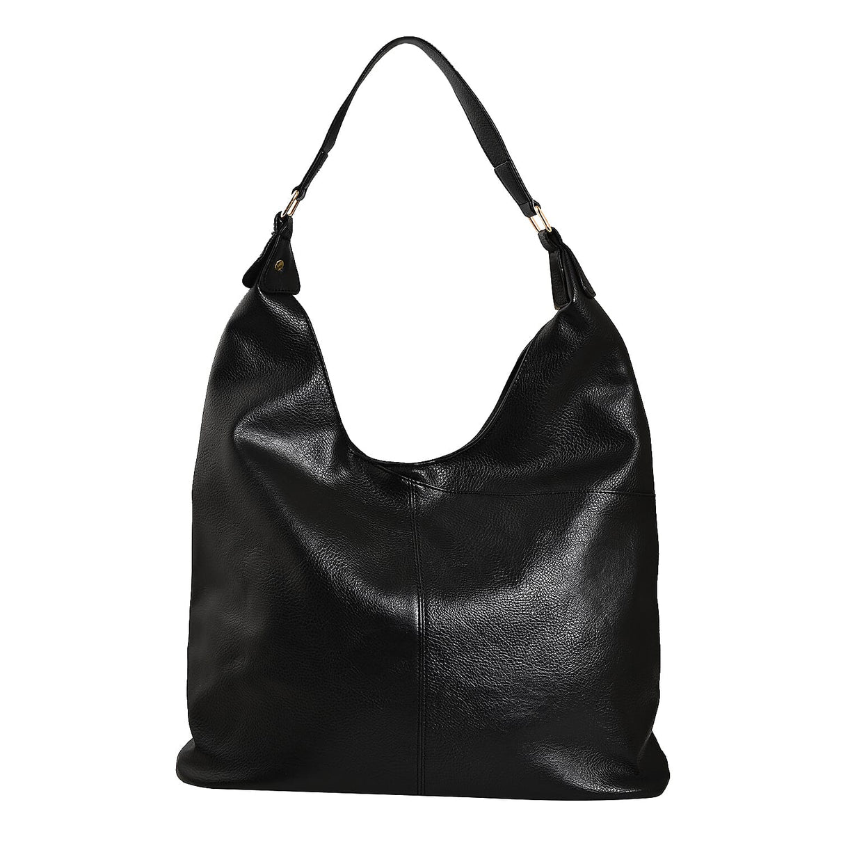 Faux Leather Hobo Bag - Black 7168171 0