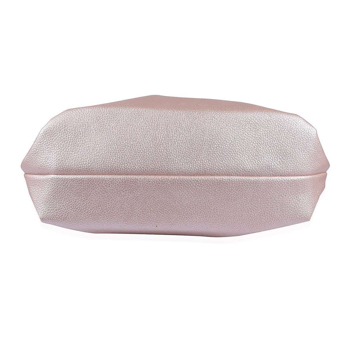 Faux Leather Metallic  Fold Over Clutch Bag - Rose Gold 7177039 2