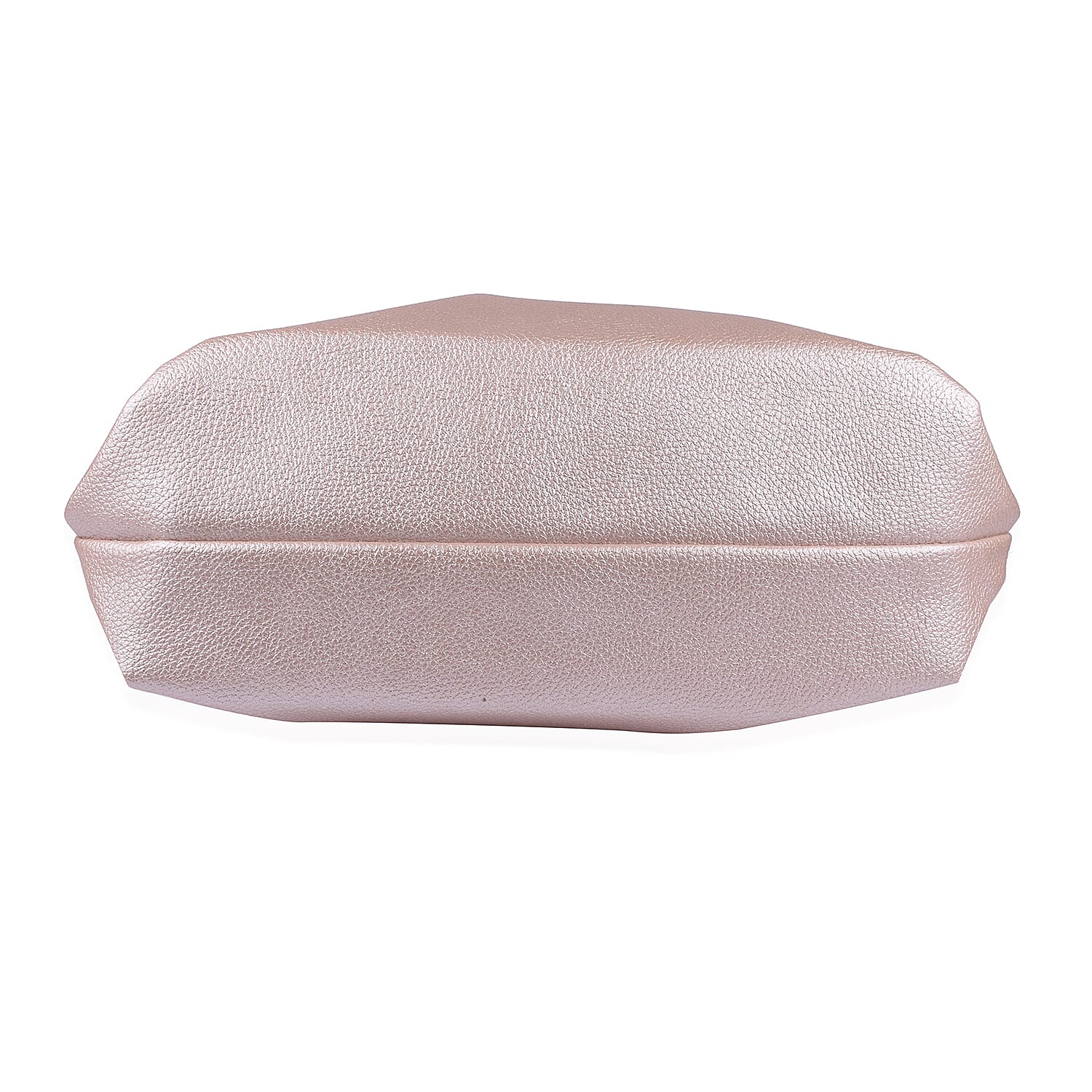 Faux Leather Metallic  Fold Over Clutch Bag - Rose Gold 7177039 2