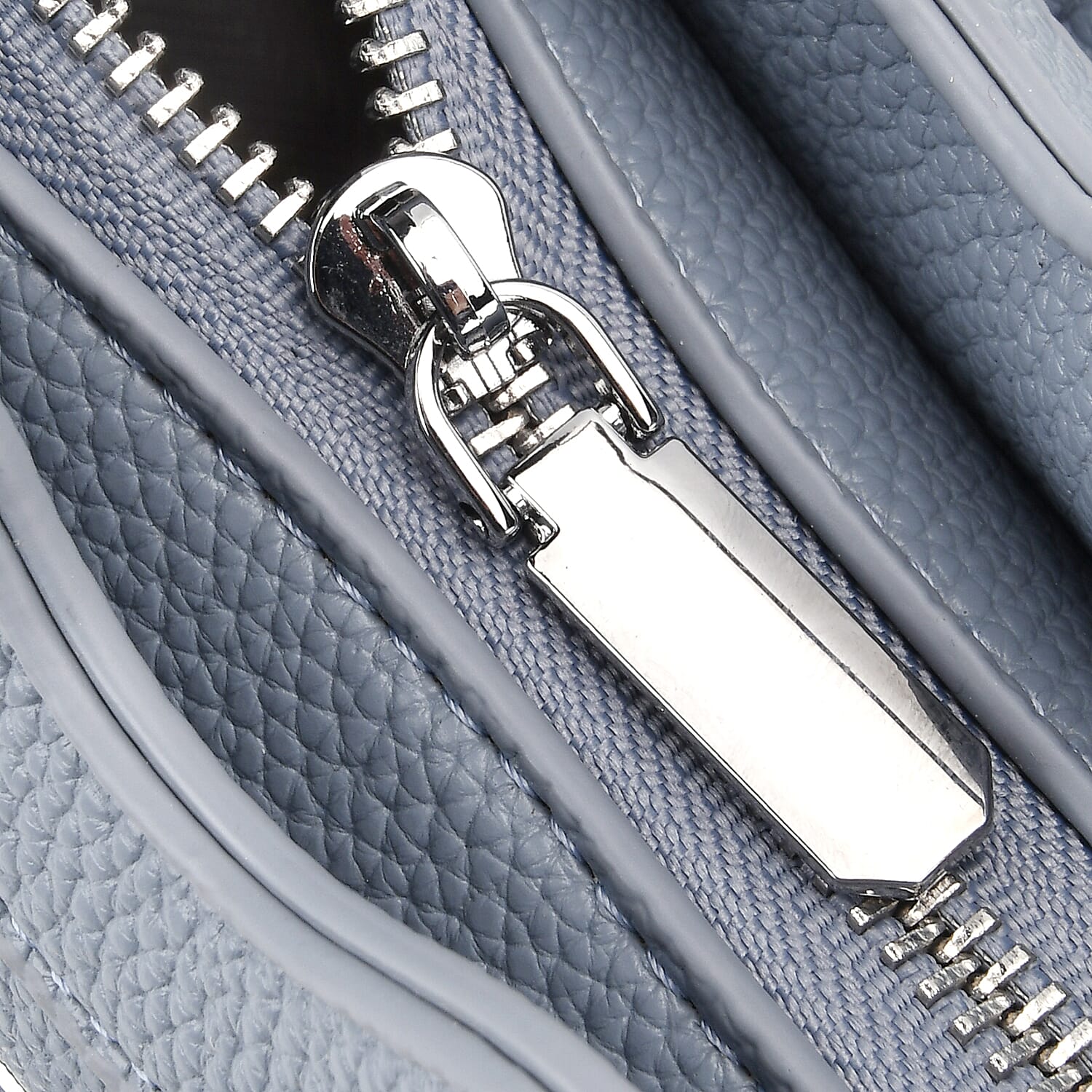 Designer Closeout - Super Soft Shoulder Bag with Charm Detail &amp; Adjustable Strap - Light Stone Blue 8043428 7