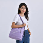 3 in 1 Solid Versatile Styling Crossbody, Shoulder, and Tote Bag (Size 33x13x36 cm) - Lavendar