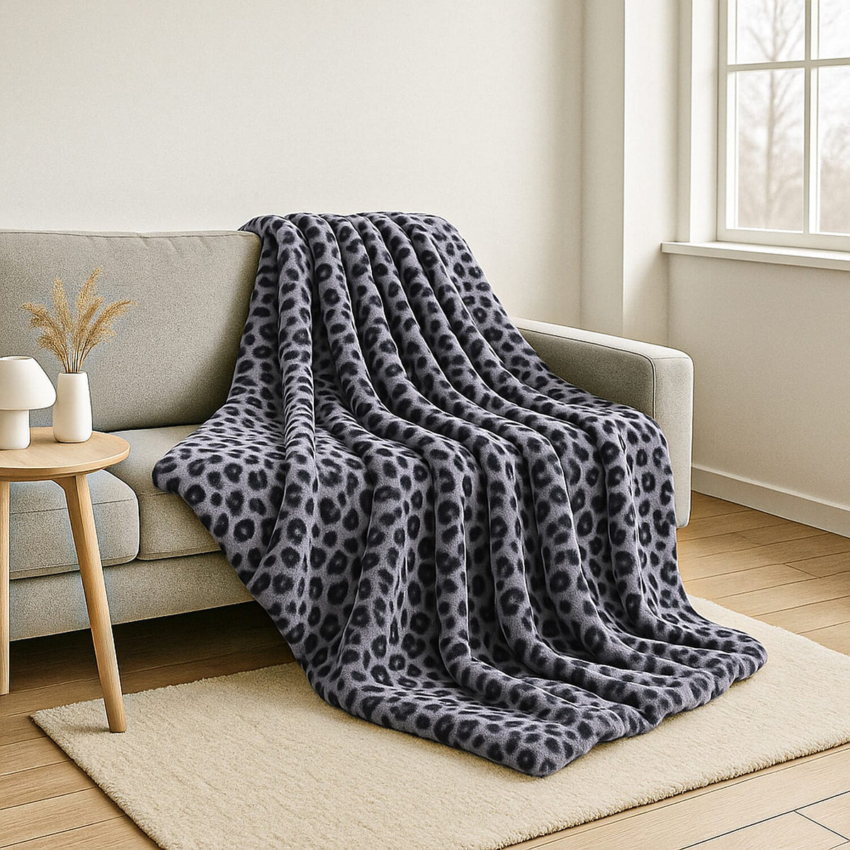 Faux Rabbit Fur Leopard Blanket 7797173 0