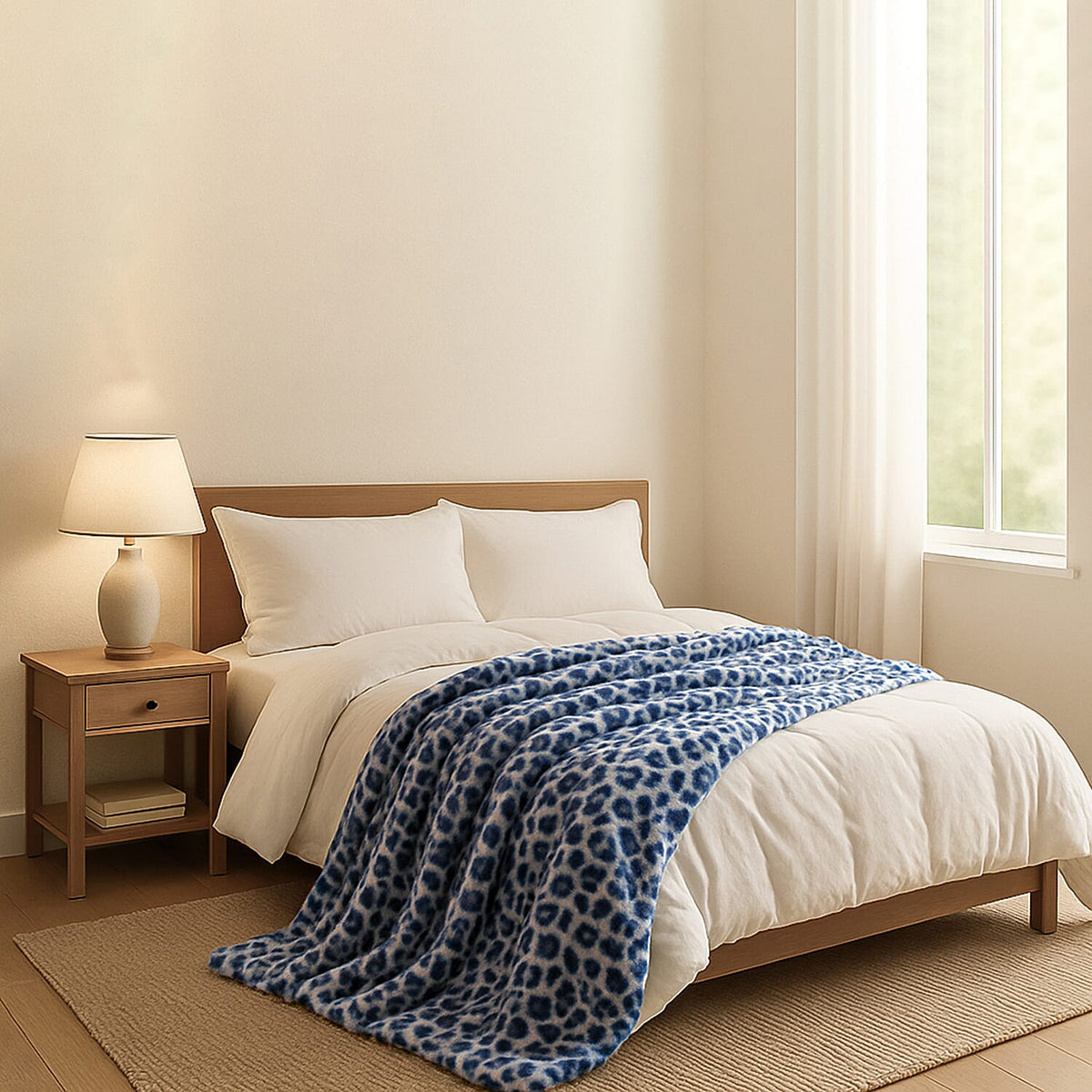 Faux Rabbit Fur Leopard Blanket 7797173 2