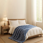 Faux Rabbit Fur Leopard Blanket (Size 200x150 cm) - Grey