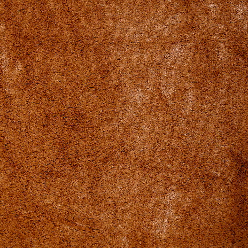 Faux Rabbit Fur Patterned Blanket (Size 150 x 200 cm) - Brown - White