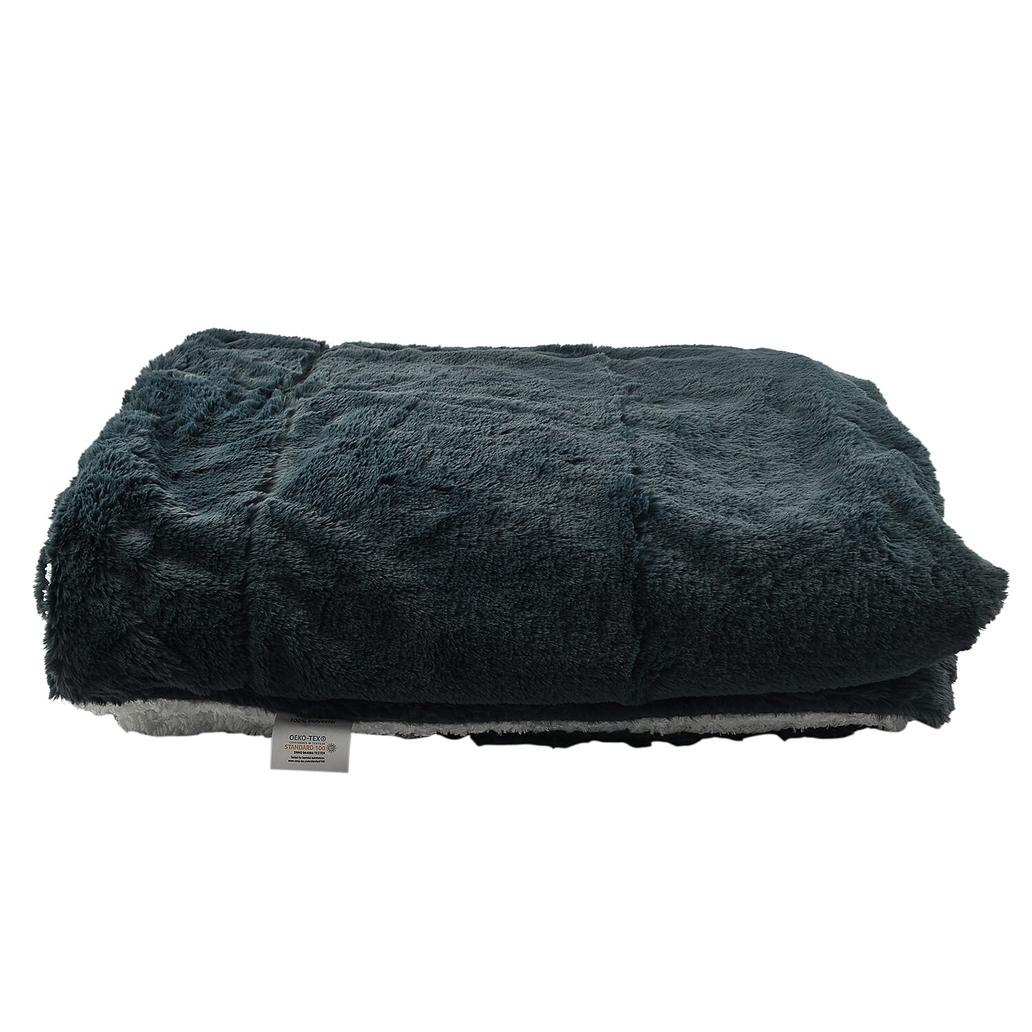 Faux Rabbit Fur Double Layer Blanket (Size 200x150 cm) - Teal 7670671 0