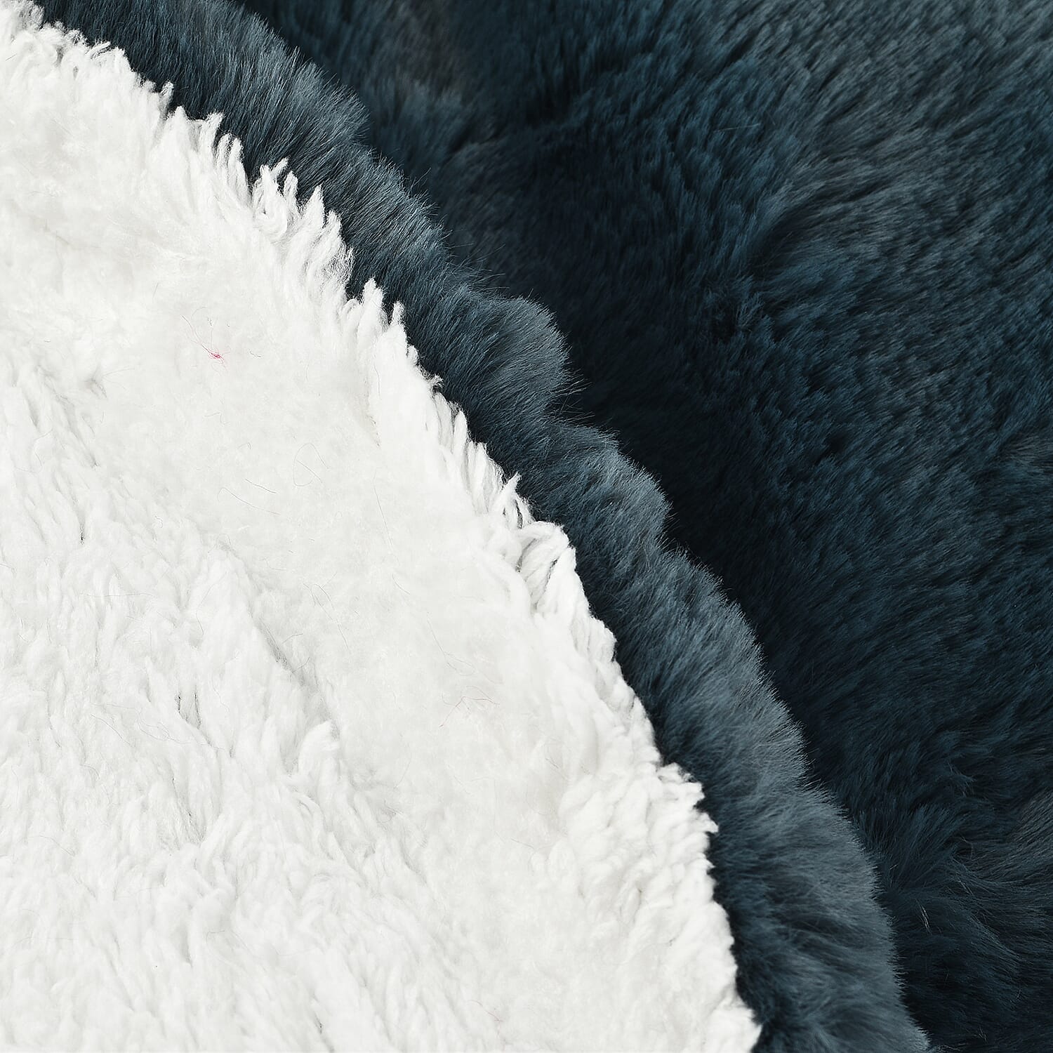 Faux Rabbit Fur Double Layer Blanket (Size 200x150 cm) - Teal 7670671 3