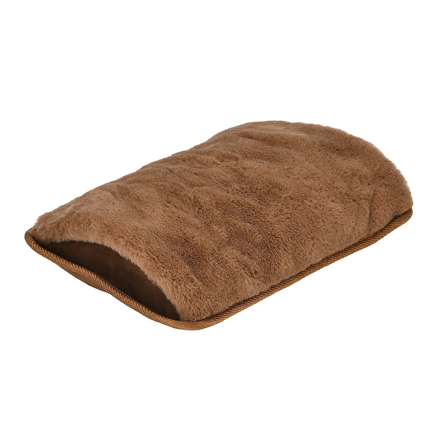 Electric Hot Water Bottle with Soft Plush Cover - Beige 7803833 2