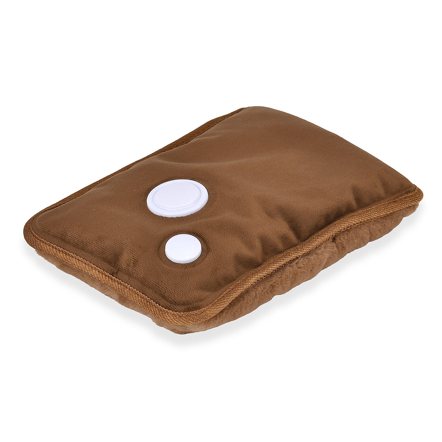Electric Hot Water Bottle with Soft Plush Cover - Beige 7803833 3
