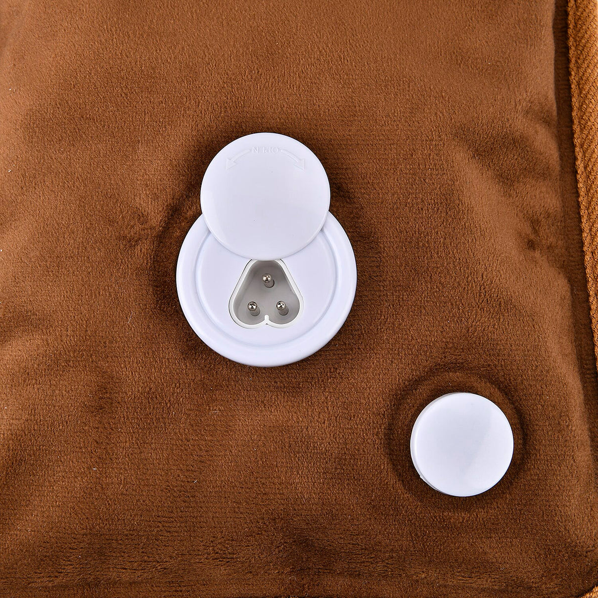 Electric Hot Water Bottle with Soft Plush Cover - Beige 7803833 5