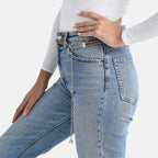 Fiber Belt with Rhinestones